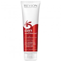 2in1 Sampon si Balsam – Revlon Professional 45 Days Total Color Care Brave Reds 275 ml la cel mai bun pret