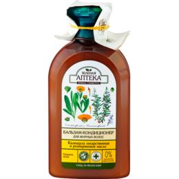 Balsam pentru Par Gras cu Extract de Galbenele si Ulei de Rozmarin Zelenaya Apteka, 300ml la cel mai bun pret