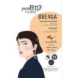 Masca Crema Tratament cu Migdale pentru Ten Uscat Brenda PuroBio Cosmetics, 10ml la cel mai bun pret