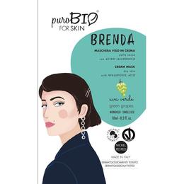 Masca Crema Tratament cu Struguri Verzi pentru Ten Uscat Brenda PuroBio Cosmetics, 10ml la cel mai bun pret