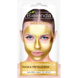 Masca Metalica Detoxifianta pentru Ten Matur si Sensibil Bielenda GOLD DETOX 8g la cel mai bun pret