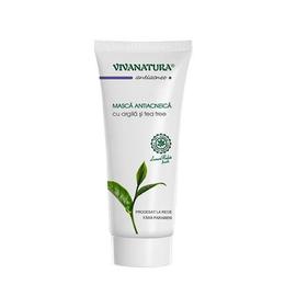 Mască antiacneică cu argilă și tea tree VivaNatura 75 ml la cel mai bun pret