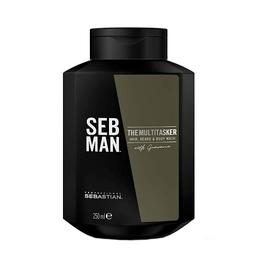 Sampon 3in1 pentru barbati Sebastian Professional SEB Man The Multitasker Hair, Beard & Body Wash, 250 ml la cel mai bun pret