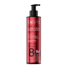 Sampon de par, Eveline Cosmetics, 8 in 1 Hair Clinic keratin color & repair, 245 ml la cel mai bun pret