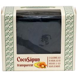 CocoSapun Transparent cu Glicerina, Argan, Avocado si Ulei Volatil de Menta Manicos, 50g la cel mai bun pret