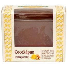 CocoSapun Transparent cu Glicerina, Argan, Galbenele si Aroma de Pepene Galben Manicos, 50g la cel mai bun pret