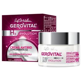 Crema Antirid Concentrata cu Acid Hialuronic – Gerovital H3 Evolution Anti-Wrinkle Concentrated Cream with Hyaluronic Acid, 50ml la cel mai bun pret