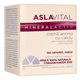 Crema Antirid cu Calciu – Aslavital Mineralactiv Anti-Wrinkle Cream with Calcium, 50ml la cel mai bun pret