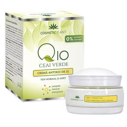 Crema Antirid de Zi Q10 + Ceai Verde Cosmetic Plant, 50ml la cel mai bun pret