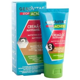 Crema CC Matifianta – Gerovital Stop Acnee Mattifying CC Cream, 30ml la cel mai bun pret