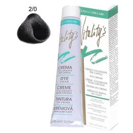 Crema Coloranta Permanenta – Vitality's Linea Capillare Dye Cream, nuanta 2/0 Black, 100ml la cel mai bun pret