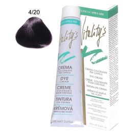 Crema Coloranta Permanenta – Vitality's Linea Capillare Dye Cream, nuanta 4/20 Violet Chestnut, 100ml la cel mai bun pret