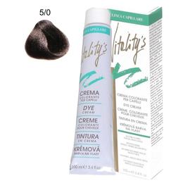 Crema Coloranta Permanenta – Vitality's Linea Capillare Dye Cream, nuanta 5/0 Light Chestnut, 100ml la cel mai bun pret