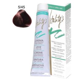 Crema Coloranta Permanenta – Vitality's Linea Capillare Dye Cream, nuanta 5/45 Deep Red Chestnut, 100ml la cel mai bun pret