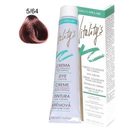 Crema Coloranta Permanenta – Vitality's Linea Capillare Dye Cream, nuanta 5/64 Light Copper Mahogany Chestnut, 100ml la cel mai bun pret