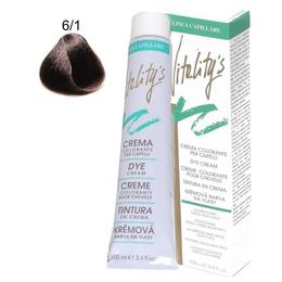 Crema Coloranta Permanenta – Vitality's Linea Capillare Dye Cream, nuanta 6/1 Dark Blond Chestnut, 100ml la cel mai bun pret