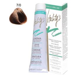 Crema Coloranta Permanenta – Vitality's Linea Capillare Dye Cream, nuanta 7/0 Blond, 100ml la cel mai bun pret