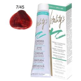 Crema Coloranta Permanenta – Vitality's Linea Capillare Dye Cream, nuanta 7/45 Deep Medium Red, 100ml la cel mai bun pret