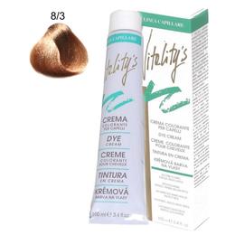 Crema Coloranta Permanenta – Vitality's Linea Capillare Dye Cream, nuanta 8/3 Light Golden Blond, 100ml la cel mai bun pret