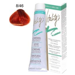 Crema Coloranta Permanenta – Vitality's Linea Capillare Dye Cream, nuanta 8/46 Light Deep Red, 100ml la cel mai bun pret