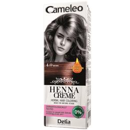 Crema Coloranta pentru Par pe Baza de Henna Cameleo Delia Cosmetics, nuanta 4.0 Brown, 75g la cel mai bun pret