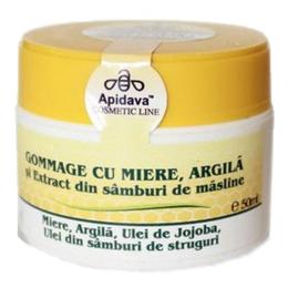 Crema Gommage cu Miere si Argila Apidava, 50ml la cel mai bun pret