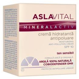 Crema Hidratanta Antipoluare SPF 10 – Aslavital Mineralactiv Moisturizing Anti-Pollution Cream, 50ml la cel mai bun pret