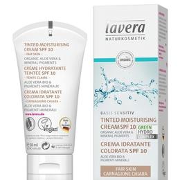 Crema Hidratanta Nuantata cu SPF10 pentru Ten Deschis Basis Sensitiv Lavera, 50ml la cel mai bun pret