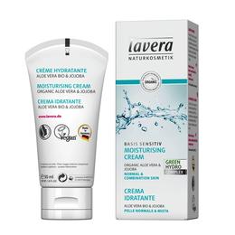 Crema Hidratanta pentru Tenul Normal si Mixt cu Aloe Vela si Jojoba Basis Sensitiv Lavera, 50ml la cel mai bun pret