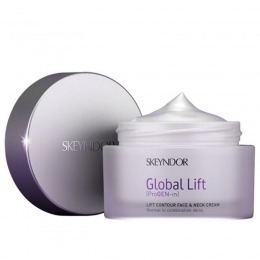 Crema Redarea Fermitatii Ten Normal si Mixt – Skeyndor Global Lift Contour Face and Neck Cream Normal to Combination Skins 50 ml la cel mai bun pret