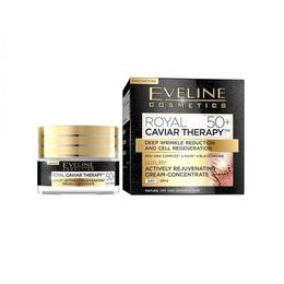 Crema concentrata de intinerire Eveline Cosmetics Royal Caviar Therapy 50+ 50ml la cel mai bun pret