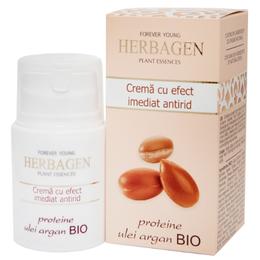 Crema cu Efect Imediat Antirid cu Proteine si Ulei de Argan Bio Herbagen, 50g la cel mai bun pret