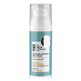 Crema de Zi Echilibranta pentru Ten Mixt sau Gras cu SPF 15 Sophora Japonica Natura Siberica, 50ml la cel mai bun pret