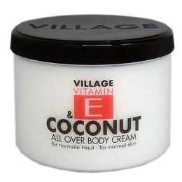 Crema de corp cu Vitamina E si Cocos, Village Cosmetics, 500 ml la cel mai bun pret