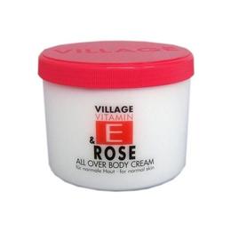 Crema de corp cu Vitamina E si Trandafir, Village Cosmetics, 500 ml la cel mai bun pret