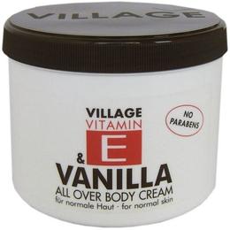 Crema de corp cu Vitamina E si Vanilie, Village Cosmetics, 500 ml la cel mai bun pret