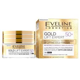 Crema luxurianta de intinerire Eveline Cosmetics Gold Lift Expert cu aur de 24K 50+ 50ml la cel mai bun pret