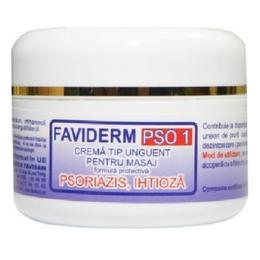 Crema tip Unguent pentru Masaj Faviderm PSO 1 Psoriazis, Ihtioza Favisan, 50ml la cel mai bun pret