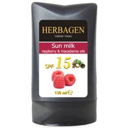 Emulsie de Plaja cu Ulei de Zmeura si Macadamia SPF 15 Herbagen, 150ml la cel mai bun pret