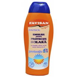 Emulsie pentru Protectie Solara FPS 15 Favisol Favisan, 250ml la cel mai bun pret