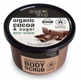 Exfoliant Corporal cu Zahar si Unt de Cacao Belgian Chocolate Organic Shop, 250ml la cel mai bun pret