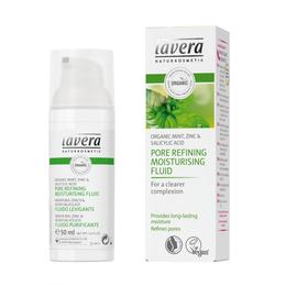 Fluid Hidratant pentru Inchiderea Porilor si Ten Gras cu Menta, Zinc si Acid Salicilic Lavera, 50 ml la cel mai bun pret