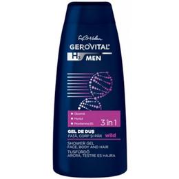 Gel de Dus 3 in 1 Fata, Corp si Par – Gerovital H3 Men Shower Gel Face Body and Hair – Wild, 400ml la cel mai bun pret