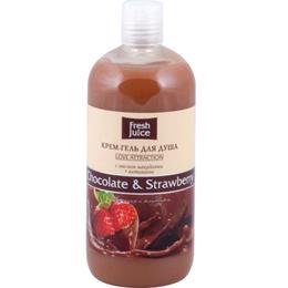 Gel de Dus Cremos cu Ciocolata si Extract de Capsuni Fresh Juice, 500ml la cel mai bun pret