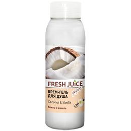 Gel de Dus Cremos cu Extracte de Cocos si Vanilie Fresh Juice, 300ml la cel mai bun pret