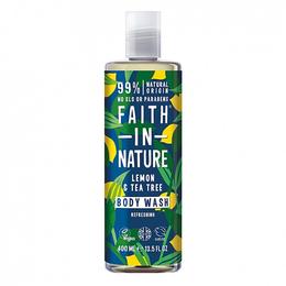 Gel de Dus si Spuma de Baie cu Lamaie si Tea Tree Faith in Nature, 400ml la cel mai bun pret