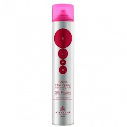 Lac Fixativ cu Proteine din Matase – Kallos KJMN Extra Strong Hold Hair Spray with Silk Protein 500ml la cel mai bun pret