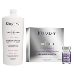 Pachet Antimatreata Kerastase Specifique – Sampon 1000ml, Tratament 12 x 6ml cu comanda online