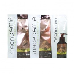 Pachet Hidratant pentru Bucle – Macadamia Ultra Rich Moisture Trio Foil Pack: sampon (10ml), balsam par (10ml), ulei tratament (5ml) cu comanda online