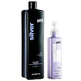 Pachet pentru Par Blond Subrina PHI – Sampon 1000ml, Tratament Spray 150ml cu comanda online